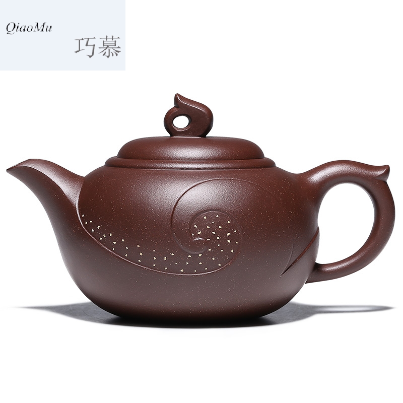 Qiao mu HM 【 】 yixing famous pure manual authentic it undressed ore purple clay spray pot teapot tea package