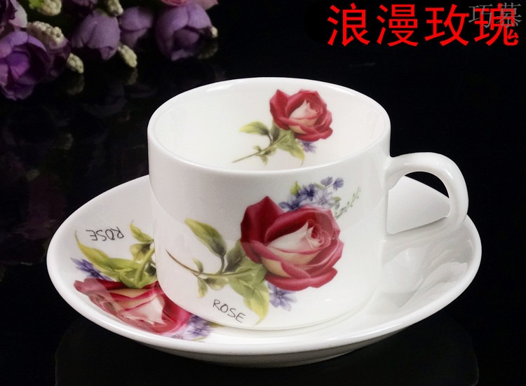 Qiao mu European ceramic coffee cup sets of high - grade up phnom penh creative four - piece spoon with ipads China coffee cups and saucers