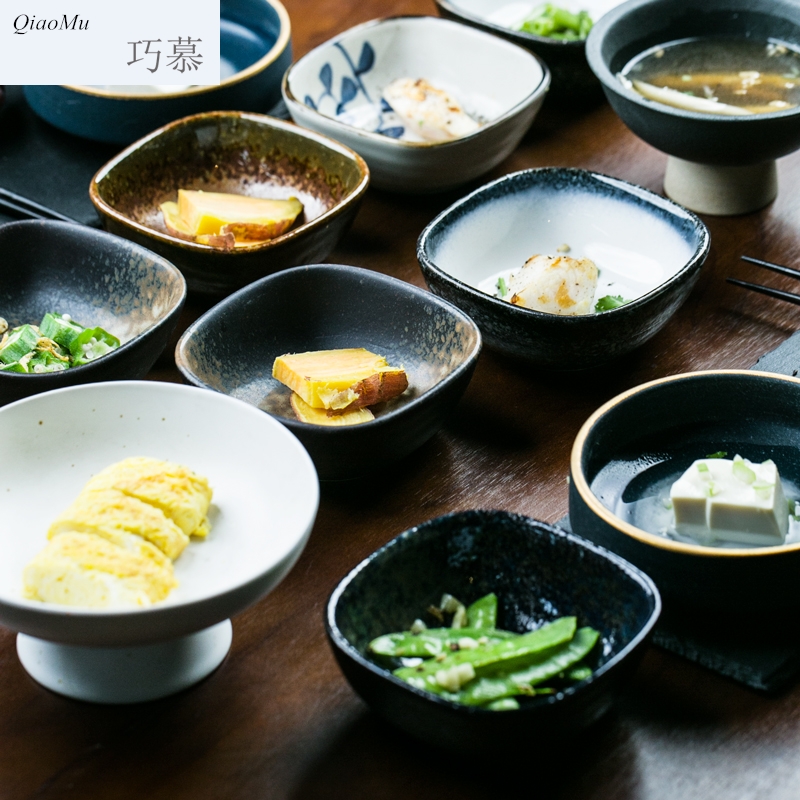 Qiao mu Japanese ceramics flavor dish 6 color restoring ancient ways into the dip disc creative snack dish dish of soy sauce dish vinegar ipads plate