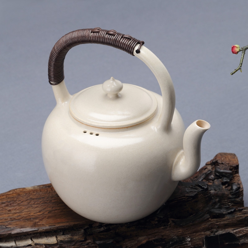 Qiao mu boiling pot of jingdezhen ceramic household kettle single gray clay pot regimen pot pot TaoMingTang vegetation