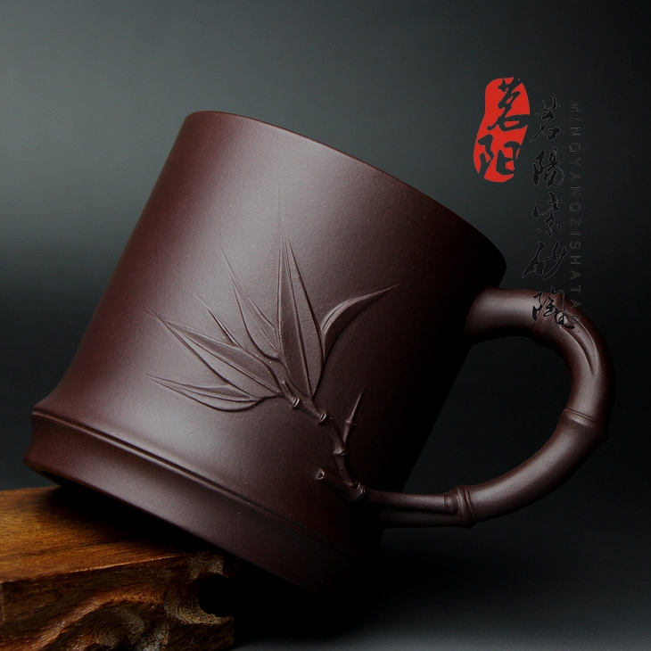 Qiao mu MY yixing undressed ore purple sand cup manually authentic cover cup gift large teacup kung fu tea hugely increased
