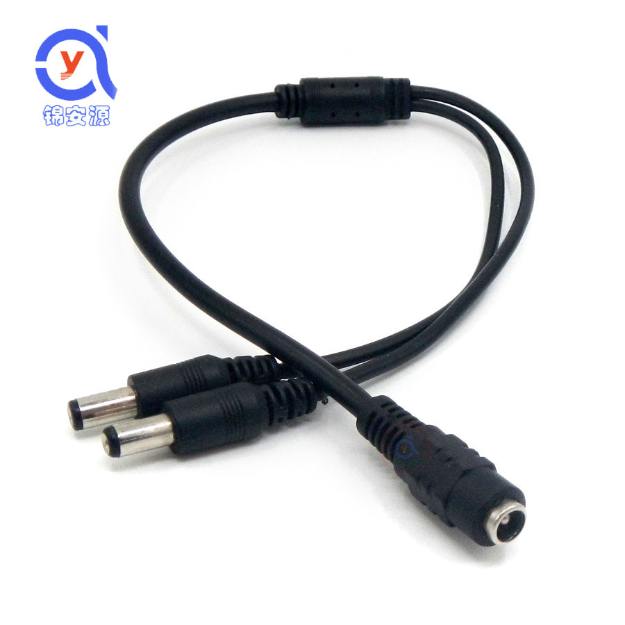 Total copper DC1 points 2 power cord female head line 1 in 2 out of 12V with centralized power supply monitoring camera accessories 1 tug 2