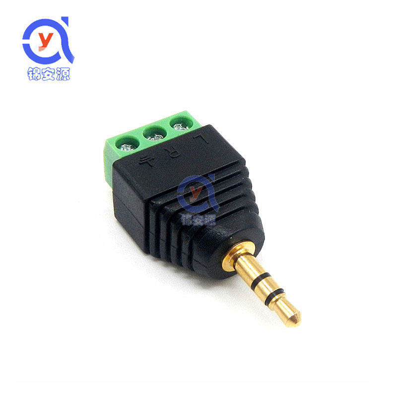 3 5mm stereo plug rear end screw wiring 3 5 audio earphone plug no welding joint second ring three sections