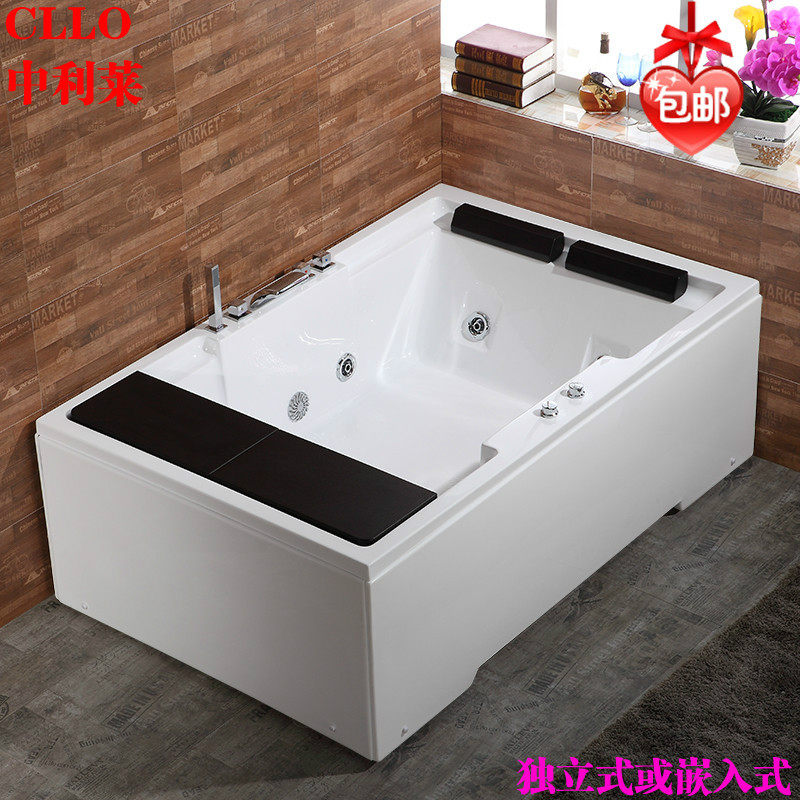 Bathtub Acrylic Embedded Double Home Adults 1 7 1 85 m Independent Surfing Massage Thermostatic Bath
