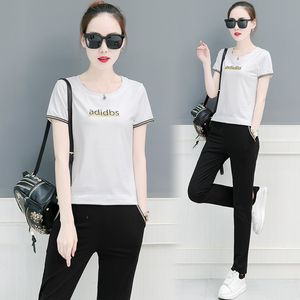 休闲套装女装薄款夏天两件套2018新款夏季牛