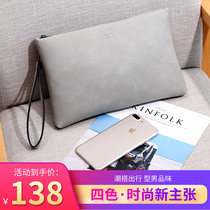Caravan Alligator Hands Bag Mens Trend Travel Genuine Leather Envelope Handbags of European and American Fashion Handbags Large-capacity tide