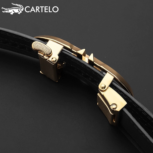 Ремень, универсальные модные штаны, крокодил, из натуральной кожи