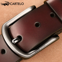 Carcodile Crocodile Crocodile Mens Belt Needle Buckle 100 Hitch Belt Mid Youth Business Casual Bull Leather Pants With Han Tide