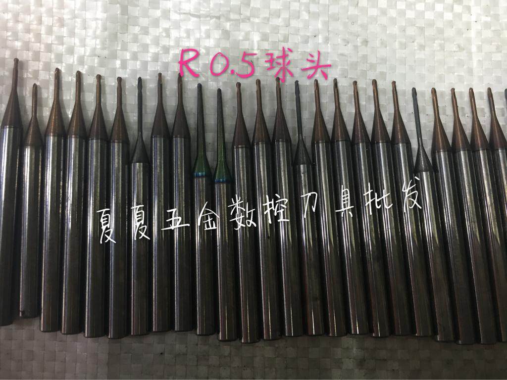 Carved φ4φ6 shank two flutes ball head milling cutter φ1R0 5 φ1 5R0 75 φ2R1 0 φ3R1 5