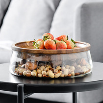 2021 net red fruit plate home dried fruit snack plate creative modern living room coffee table placed glass storage box
