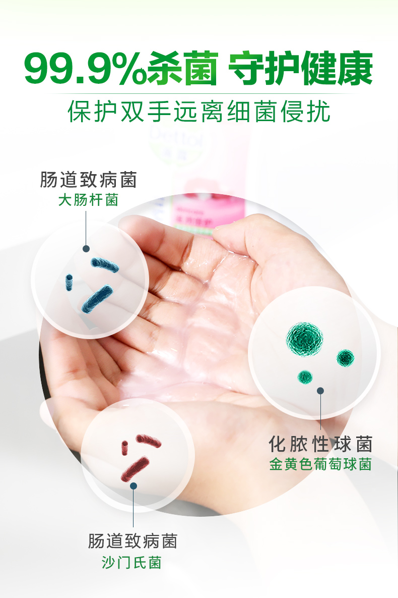 滴露 Dettol 抑菌洗手液 500g*4瓶 图4