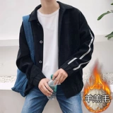 Tide, вельветовая демисезонная бархатная куртка, трендовая бейсбольная форма, увеличенная толщина, в корейском стиле, оверсайз