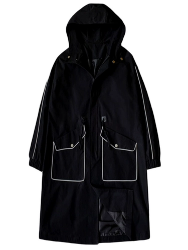 Мужской длинный осенний плащ для отдыха, куртка, средней длины, длина макси, в корейском стиле