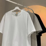 Белая шелковая летняя тонкая быстросохнущая футболка, V-образный вырез, короткий рукав