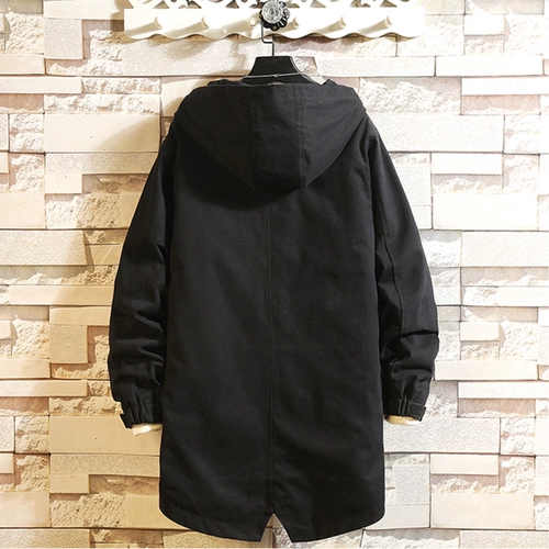 Демисезонный плащ, ретро куртка с капюшоном, изысканный стиль, оверсайз