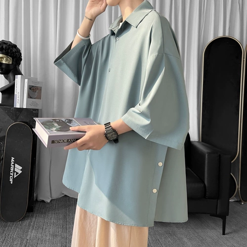 Летняя тонкая небольшая дизайнерская шелковая рубашка, изысканный стиль, тренд сезона