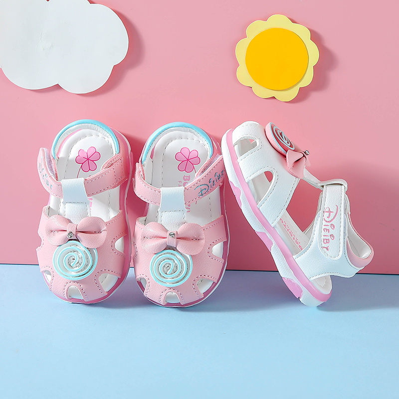 Female Baby Princess Shoes School Walking Shoes 0-1-2-Year-Old Summer Baby Sandals Toddlers Soft-bottom Anti-Slip Baby Sandals