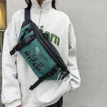 Trendy brand American retro crossbody bag womens waist bag college students outdoor cycling bag waist bag functional waterproof chest bag boys