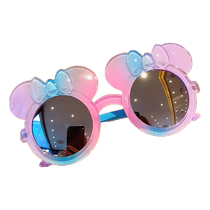 Childrens sunglasses cute cartoon boys and girls outdoor travel sunshade anti-UV candy color sunglasses