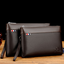 First layer cowhide soft genuine leather new mens handbag mens large capacity clutch bag casual mens wallet clutch bag