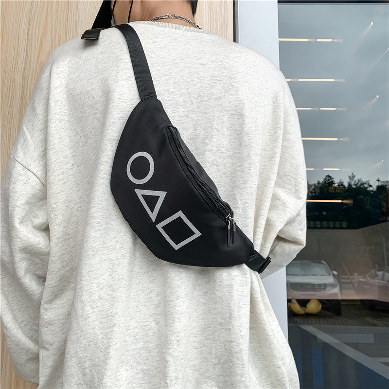 ins tide cards skew satchel men's day street tide pockets women's sports section large capacity casual minimalist single shoulder bag