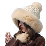 Трикотажная зимняя флисовая удерживающая тепло вязаная шапка, увеличенная толщина