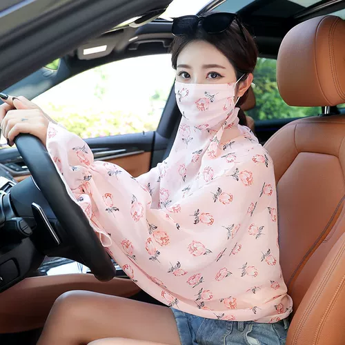 Шелковая накидка, вуаль, летний комплект, плащ, защита от солнца, защита от ультрафиолета, в корейском стиле