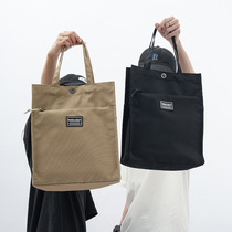 Handbag mens casual simple commuter tote bag shoulder bag large capacity file bag student class bag women