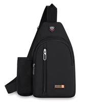 Один черный [боковая сумка с водой двойной вертикальной молнии]