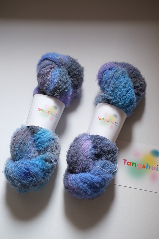 Tangshuiii｜66% Alpaca Loop Yarn 34% Silk 100G/600M Hand-Dyed Sweater Yarn Shawl Yarn