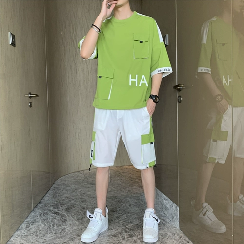 Tide, футболка с коротким рукавом, летний комплект для отдыха, оверсайз