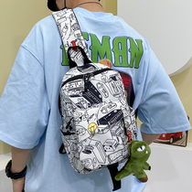Chest bag mens trendy shoulder crossbody bag iPad storage student travel backpack carry-on bag sports boys tablet bag