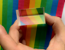 prism optical glass physics experiment rainbow photo