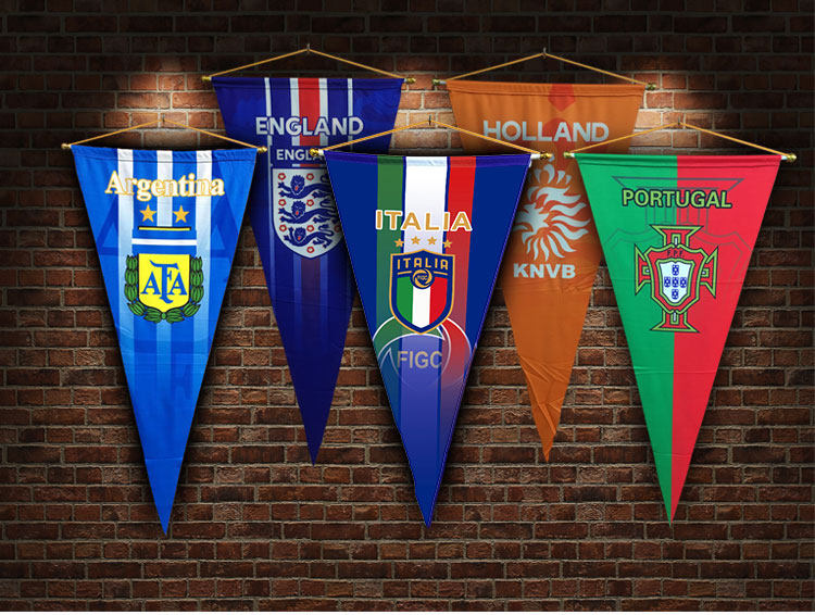 2022 World Cup flag Germany Brazil Argentina Spain football bar theme decoration big pennant