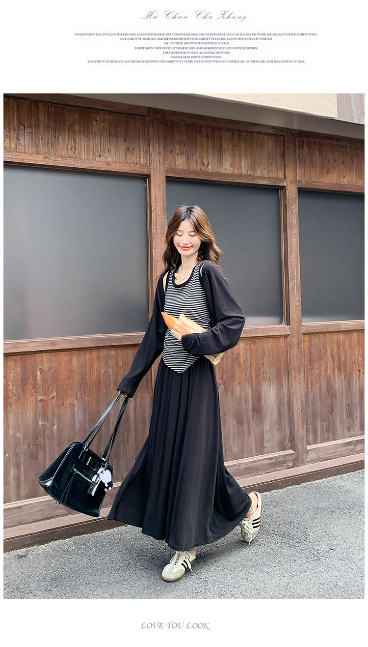 3点セット！【セットアップ】韓国風 タンクトップ× ニットカーディガン