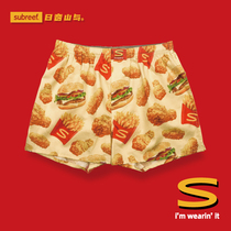 SUBREEF (SBRF) Dark Island Arrow Pants Original Fried Chicken Loose Cotton Couples Four Corners Mens and Womens Home Underwear