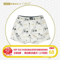 subreef Dark Islands Tires Fairy Crane Arro Pants Lovers No Stretch Cotton Four Corners Loose Pants Men and women Home Sleeping Pants