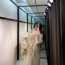 (Clearance section)double-sided cashmere coat womens French coat Short design sense niche temperament wild windbreaker