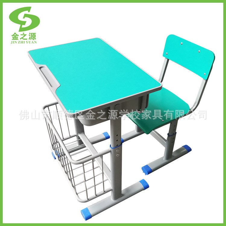 Manufacturer Direct Marketing Students Single Class Table And Chairs Can Lift School Training Tutoring Class Children Study Table Customizable