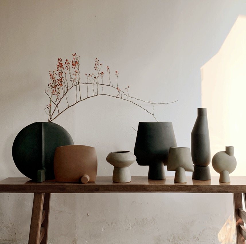 Керамика ручной работы в стиле Ваби-саби, абстрактная посуда Morandi ins с геометрическими цветами, модель комнаты для проживания в семье, простой декор