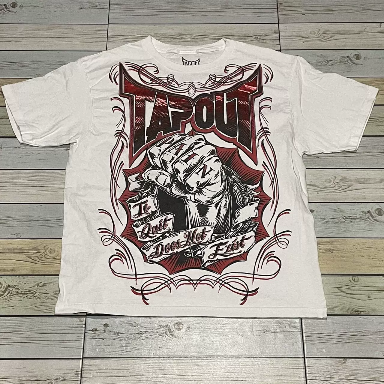 Футболка TAPOUT ретро дарк-панк, хлопок, короткий рукав, унисекс, гранж Y2K