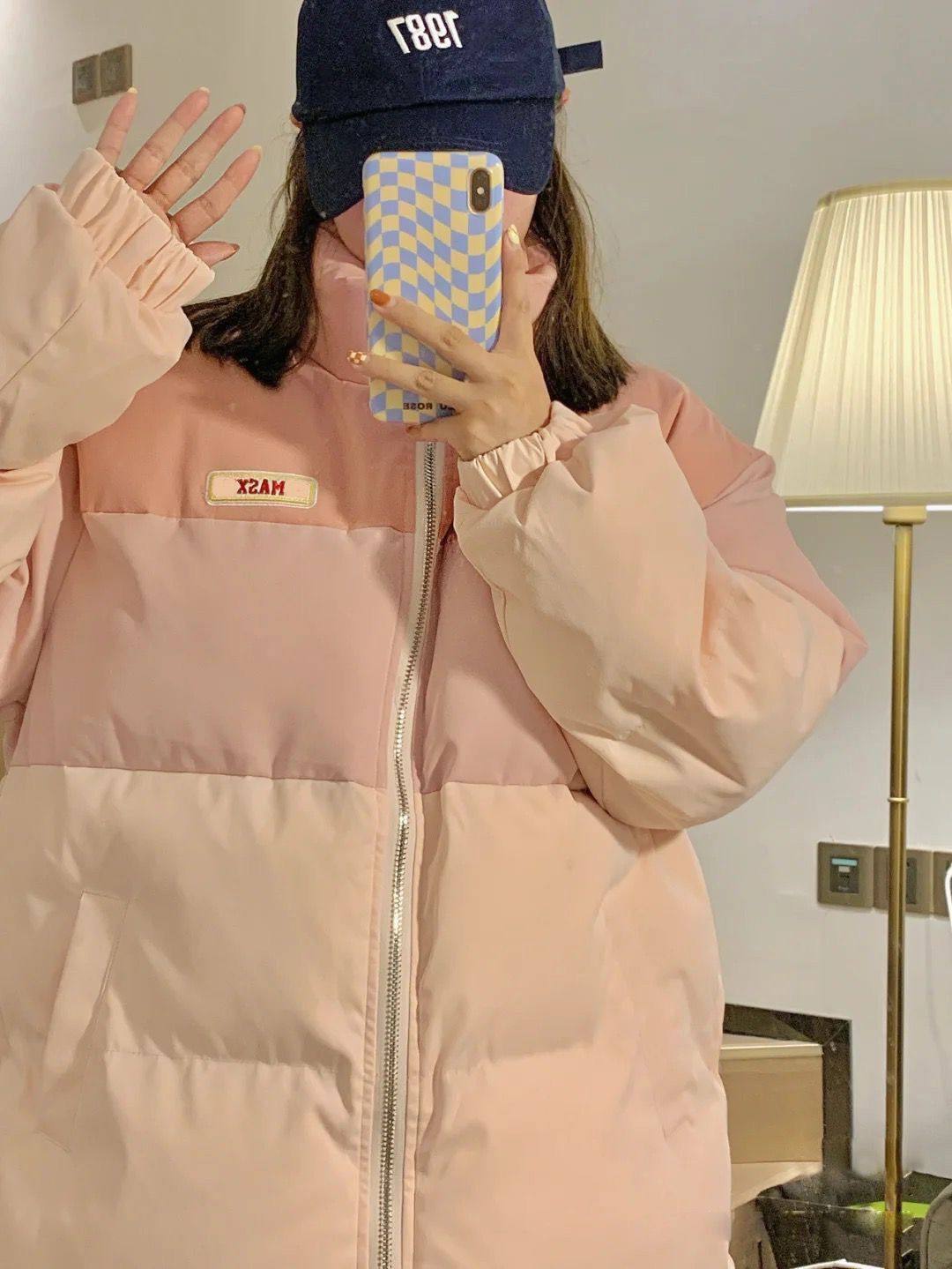 Autumn Winter Korean style Gentle Wind Splicing Cotton Clothing Women Design Sensation Little Crowdlovers Loose gush thickened cotton coat jacket 