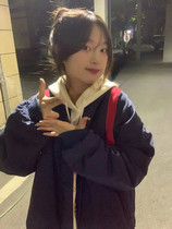 American style thickened lamb velvet coat female 2022 new winter retro small student short cotton coat