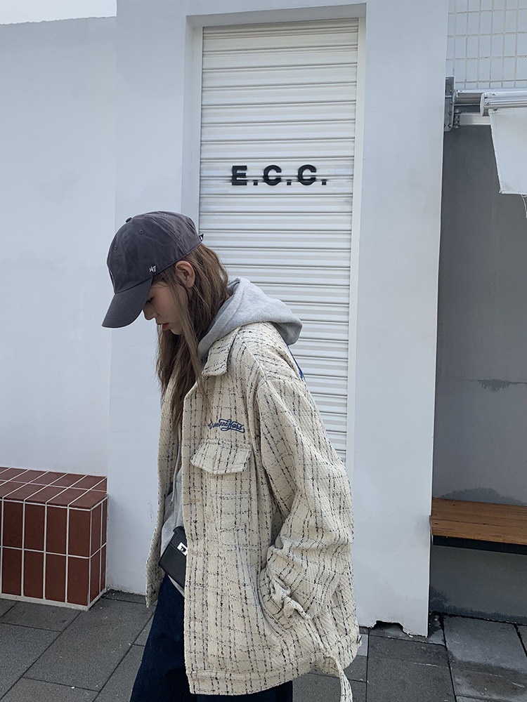 American retro small fragrance jacket women loose 2021 autumn new Korean version all-match retro jacket ins tide