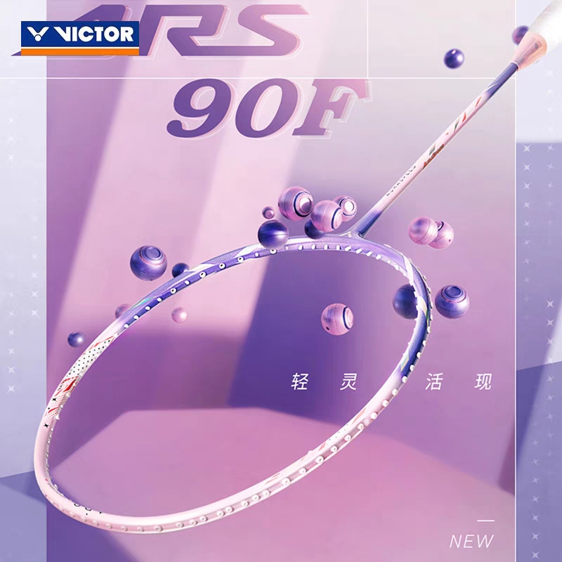 Victor Victory Ars Shensu 90F Professional Badminton Racket Full Carbon Ultra-Light Women's Racket New Color Offensive Doubles