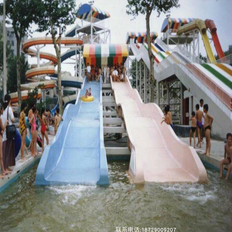 Spiral linear raft wave wave waterpark equipment manufacturer Fast Race Slide rush round slide