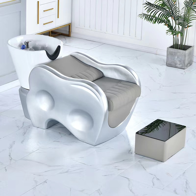 Upscale Semi-lying washed head Bed Rational Shop Special Glass Fiber Light Lavish Flush Headbed Beauty Salon Bed With Water Heater