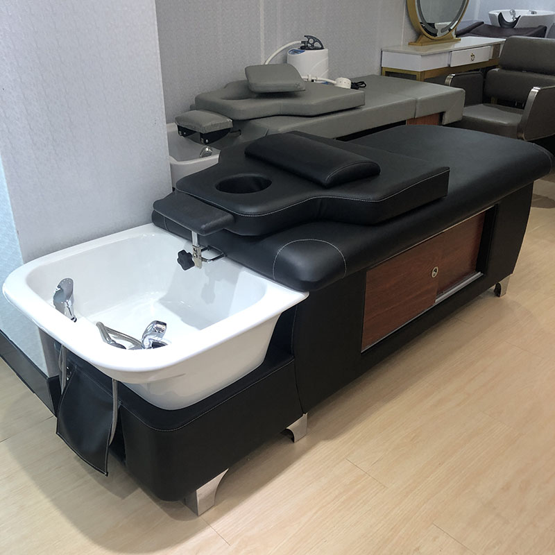 Taistyle Ear Wash-head Bed Rational shop Stainless Steel Flushing Bed Full Lay Massage Beauty Flushed Head Bed Hair Salon Special