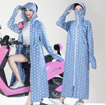 Bicycling sunscreen woman summer full-body electric car with long section pure cotton anti-UV motorcycle sunshades shawl 