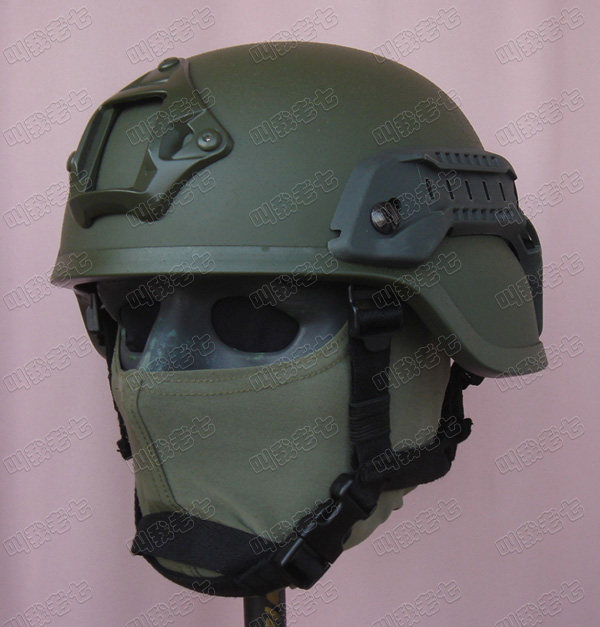 New Product Thickened ABS Tactical Version MICH2000 Gaming Helmet (Type I Cuttlefish Dry Type II Guide Rail) Army Green